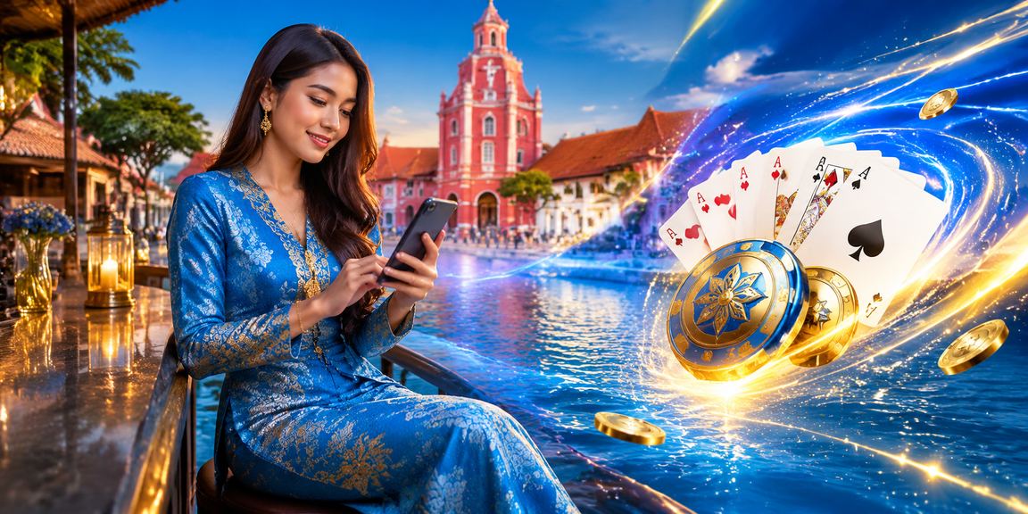 Pemain Teen Patti berbaju kurung menikmati kasino dalam talian di Melaka